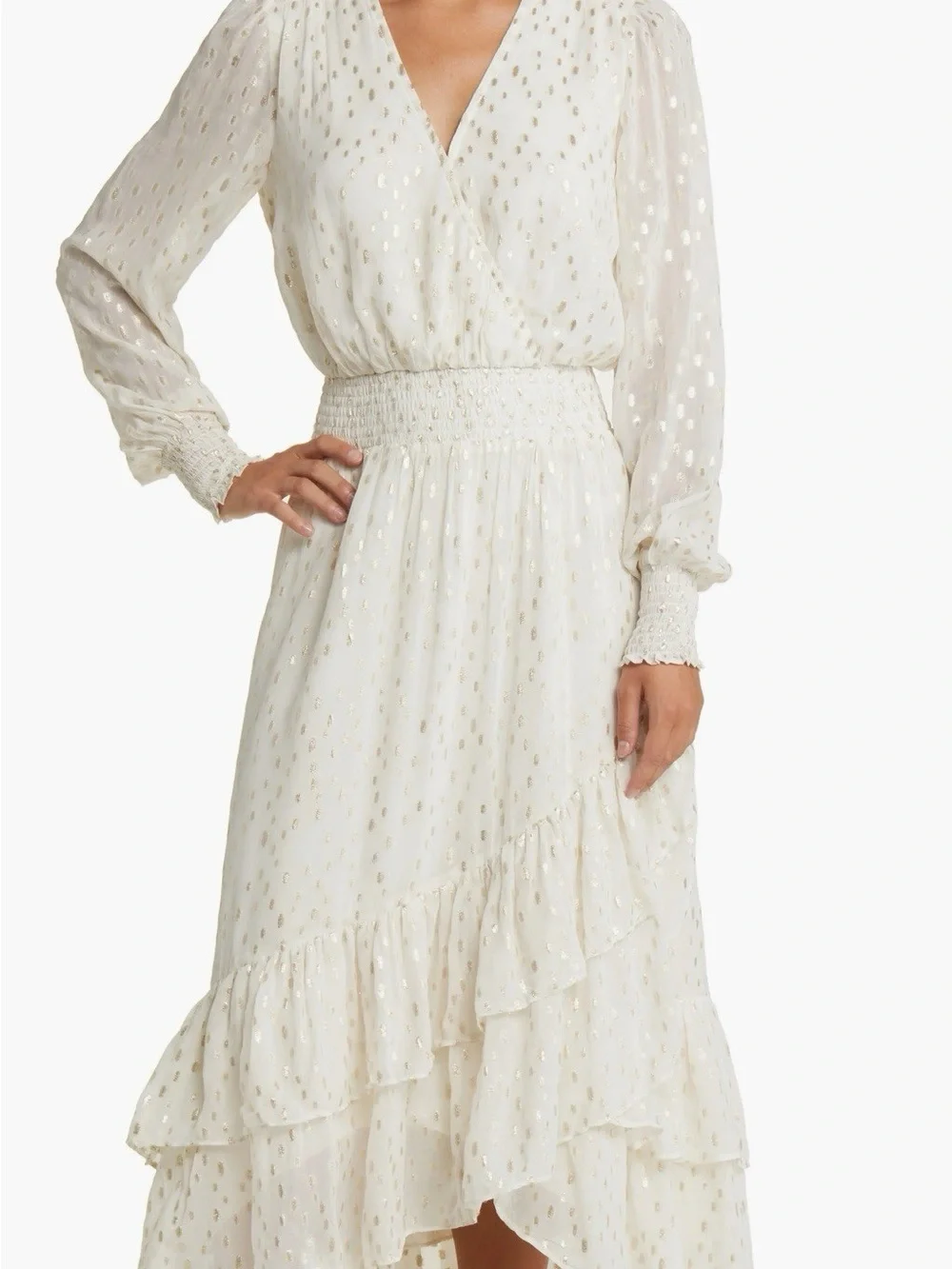 Lilly Pulitzer | Dresses | Lilly Pulitzer Christiana Coconut And Gold Midi Dress